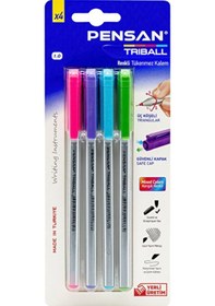 Resim 3 Adet Pensan Triball Tükenmez Kalem Renkli 4'lü Diğer 