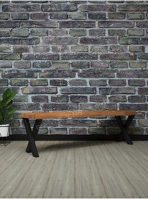 Resim deryawood Raweyn Masif Ahşap Andora Bank 37*80*45cm 