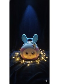 Resim Sevimli Tavşan Ve Meyve Figürlü Çocuk Kumbarası Kilitli Anahtarlı Metal Kumbara Hediyelik Mor Çok Renkli 