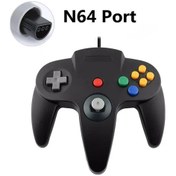 Resim Gc Siyah Kablolu N64 Gamepad Joypad Oyun Joystick Gamecube Mac İçin Gamepad Pc Oyun Denetleyicisi 