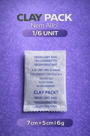 Resim nemtut CLAY PACK AKTİF KİL NEM ALICI 1/6 UNİT ( 7 CM X 5 CM - 6 g ) 2000 ADET 