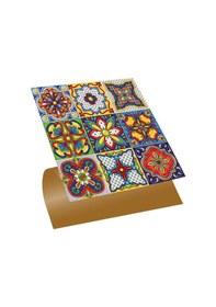 Resim Kendinden Yapışkanlı Fayans Karnaval Karo Desenli Pvc Karo 30x30 Cm 11 Adet 1m2 