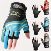 Resim 1 Çift Olta Eldiveni, Yarım Parmak Dayanıklı Eldiven, Serin ve Kaymaz Solunabilir, Bisiklet ve Olta Outdoor Aktiviteleri için, Polyester Kumaş, Dokuma, El Yıkama, Kapanma Tipi: Çıt Çıt, Renk: Mavi, Sevgililer Günü, Noel, Yılbaşı, Cadılar Bayramı, Paskalya için Uygun, Güç Gerekli Değil 