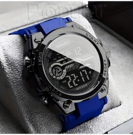 Resim Primepickings Mavi Unisex Digital Sport Saat Kronometre Alarm Tarih Suya Dayanıklı Hafif Pil İle Diğer 