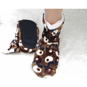 Resim Malinka Kışlık Ipeksi Bayan Kalın Peluş Panduf Botu Patik Ev Ayakkabısı Botu Yumuşak Taban 