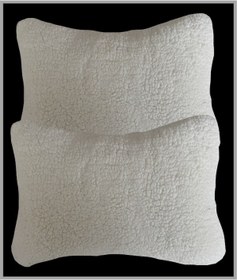 Resim Beyaz Pelüş Ortopedik Araç Oto Koltuk Seyahat Boyun Yastık / 2'li Set 