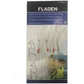 Resim Fladen F1280WT-6-4 Fladen Sabiki Beyaz Tüylü 4 Numara 6 Kancalı Palamut Çaparisi 