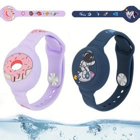 Resim Yumuşak Silikon AirTag Tutucu Bileklik - Hafif GPS Takipçisi, Donut ve Astronot Tasarımı, Çiziklere Dayanıklı, 9 İnç/22 cm, Herkes İçin İdeal, AirTag Tutucu|Oyunca Tasarım|Çiziklere Dayanıklı Bant, AirTag Tutucu Bileklik 