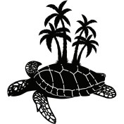 Resim Kaplumbağa ve Palmiyeler 60X66 cm Lcst [lcst] 