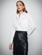 Resim Melis Ağazat X Koton - Yakası Taşlı Cepli Rahat Kesim Gömlek 