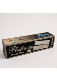 Resim Platin Plastik Okey Takımı - Taş Torbalı 4 Lü Takım Seti 