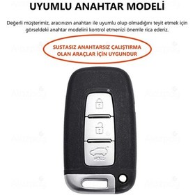 Resim Hyundai Ix35 I30 Tucson Elentra Kia Rio Sportage Sorento Elmas Kesim Tpu Anahtar Kılıfı Beyaz 