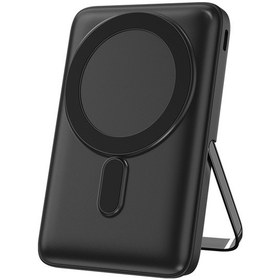 Resim Wiwu Wi-p011 Gentleman Serisi Led Işık Göstergeli Standlı Kablosuz Powerbank 10.000mah 15w Siyah Siyah 