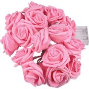 Resim Pembe 5 M 50led Usb/pil Kumandalı Gül Çiçek Led Peri Dize Işıklar Çelenk Noel Ağacı Dekorasyon Açık Sokak Lambası Düğün Bahçe Dekor 5m 50led-battery Pembe 