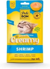 Resim Yıldızan heybemdecom Delibon Creamy Ödül Maması Karidesli 15gr 5li Paket 2026 1270989 