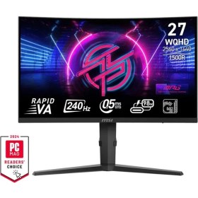 Resim MSI MPG 275CQRXF 27" 240Hz 0.5ms 2K WQHD FreeSync Premium Rapid VA Curved Gaming (Oyuncu) Monitör 