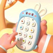 Resim Etkileşimli Karikatür Tavşan Eğitici Oyuncak - Diş Diş/Bas/Çalma Müzik, Rastgele Renk ABS Malzeme, 36V veya Altı, Bebekin Erken Gelişim ve İnce Motor Becerileri İçin İdeal, Etkileşimli Bebek Oyuncak, Eğlenceli Tasarım, Gençler İçin Güvenli 