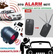 Resim Oto Alarmı Komple Set Sustalı 12V Kumanda Modeli: 3208 