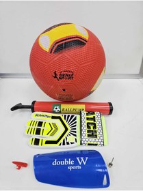Resim admay Futbol Topu Pompa Tekmelik Kaleci Eldiveni Demir Sibob 5 Parça Set 