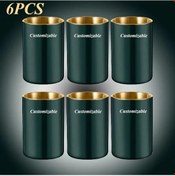 Resim Dashanshop 6 Adet Kişiselleştirilmiş Rüzgara Dayanıklı Paslanmaz Çelik Yeşil Çakmaklı Kül Tablası 