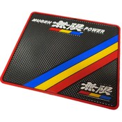Resim Midkan Kaydırmaz Silikonlu Ped Araç Göğüs Torpido Ev Ofis Çok Amaçlı Mugen Power Desenli 19 cm x 16,5 cm 
