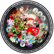 Resim Hangfox Sd-05 Metal 3d Tırnak Süsleri - Çok Renkli Tırnak Sanatı Dekorasyonları Kutusu Çok Renkli 