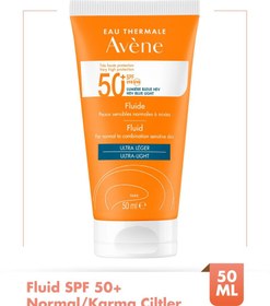 Resim Avene fluide spf 50+ normal/ karma ciltler için güneş koruyucu 50 ml 