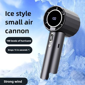 Resim 100 Hızlı Yüksek Hızlı El Güçlü Fan, Hızlı Soğutma Fanı, El Dondurma Fanı, USB Hızlı Şarj Modu, Mini Taşınabilir Şarj, Adımsız Hız Ayarlı Fan, Dijital Güç Göstergesi, Masaüstü Fan, USB Mini Taşınabilir Şarj Turbo Küçük Fan Dijital Gösterim ile. 