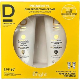 Resim Dermoskin Be Bright Pigmentyl Güneş Kremi SPF50+ 2 x 75 ML 