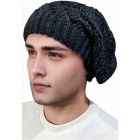 Resim Uniquetrenders Erkek Örgü Triko Kışlık Bere Antrasit 