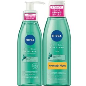 Resim Nivea Derma Clear Yüz Temizleme Jeli 150ml & Tonik 200ml Set 