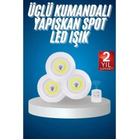 Resim Kablosuz Pilli Işıldak Masa Lambası Mutfak Tezgah Altı Banyo Dolabı Dolap Içi Midastech 