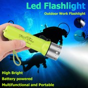 Resim Ultra Parlak LED Dalış Feneri - Pille Çalışan, Hafif & Çok Fonksiyonlu Su Altı Keşif, Şnorkelle Dalış, Balıkçılık, Kamp & Açık Hava Maceraları, Düğün, Bar, Kahve Salonu için, (Piller Dahil Değildir) - 1 adet 