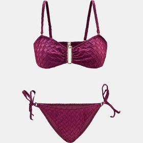 Resim Amarelle Olympos Mor Straplez Yandan Bağlamalı Bikini Takım Mor 