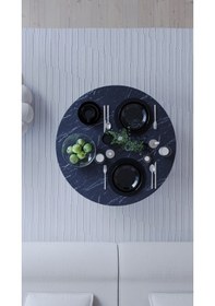 Resim Erguvan Yuvarlak Katlanabilir Yer Sofrası 