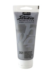 Resim Pebeo Studio Akrilik Boya Iridescent Silver 100 Ml 832/351 