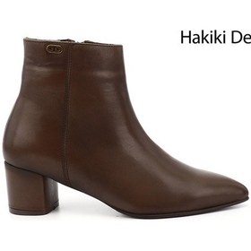 Resim Gönderi(R) Gönderi R Kadın Kahverengi Fermuarlı Sivri Burun Hakiki Deri Bot Gkzb13453444 kahverengi 