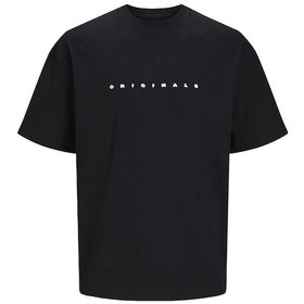 Resim Siyah Jack & Jones Erkek T-shirt 12251966 001 
