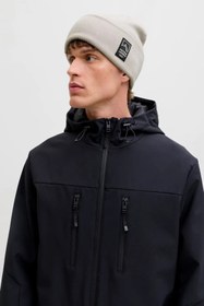 Resim Jack & Jones Erkek Jacalpes Logo Detaylı Örme Bere 12286472 Gri 