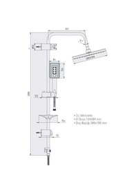 Resim Ar Pinus Black Kolonlu Duş Seti 3 Fonksiyonlu Diğer 