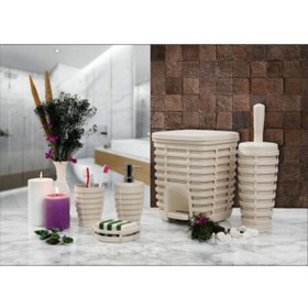 Resim Prima Nova Palm 5 Li Banyo Seti / Bej 