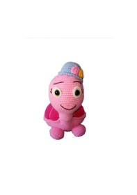 Resim Amigurumi Organik Oyuncak Bebek Pembe Kaplumbağa 
