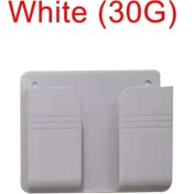 Resim GongtuShop 30G Beyaz Stil Duvar Telefonu Tutucu Uzaktan Kumanda Cep Telefonu Fiş Tutacağı Şarj Standı Yumruksuz Yapıştır Ev Tipi Organizatör Saklama Kutusu Yeni (Yurt Dışından) 