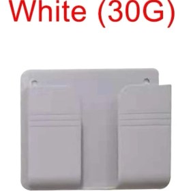 Resim GongtuShop 30G Beyaz Stil Duvar Telefonu Tutucu Uzaktan Kumanda Cep Telefonu Fiş Tutacağı Şarj Standı Yumruksuz Yapıştır Ev Tipi Organizatör Saklama Kutusu Yeni (Yurt Dışından) 