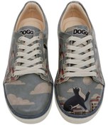Resim Dogo Kadın Vegan Deri Mavi Sneakers - Over the Moon Tasarım 