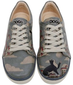 Resim Dogo Kadın Vegan Deri Mavi Sneakers - Over the Moon Tasarım 