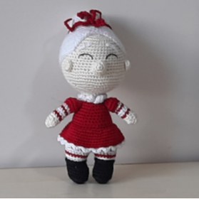 Resim nildamigurumi Amigurumi Örgü Oyuncak Yılbaşı Noel Anne 