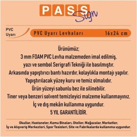 Resim Passpano Pano Pvc Uyarıcı Levha Sigara Içilmez 16*24 cm 