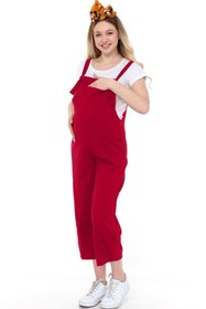 Resim Luvmabelly MYRA6107 - Bordo Hamile Salopet 
