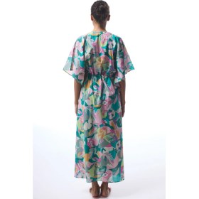 Resim Çiçek Desenli Bağlama Detaylı Sheila Kimono 